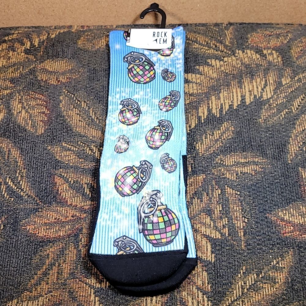 Rock Em Grenade Novelty Socks~ Size S/M- NWT